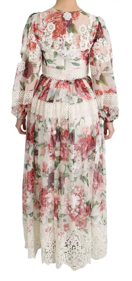 Multicolor Floral Maxi Sheath Dress