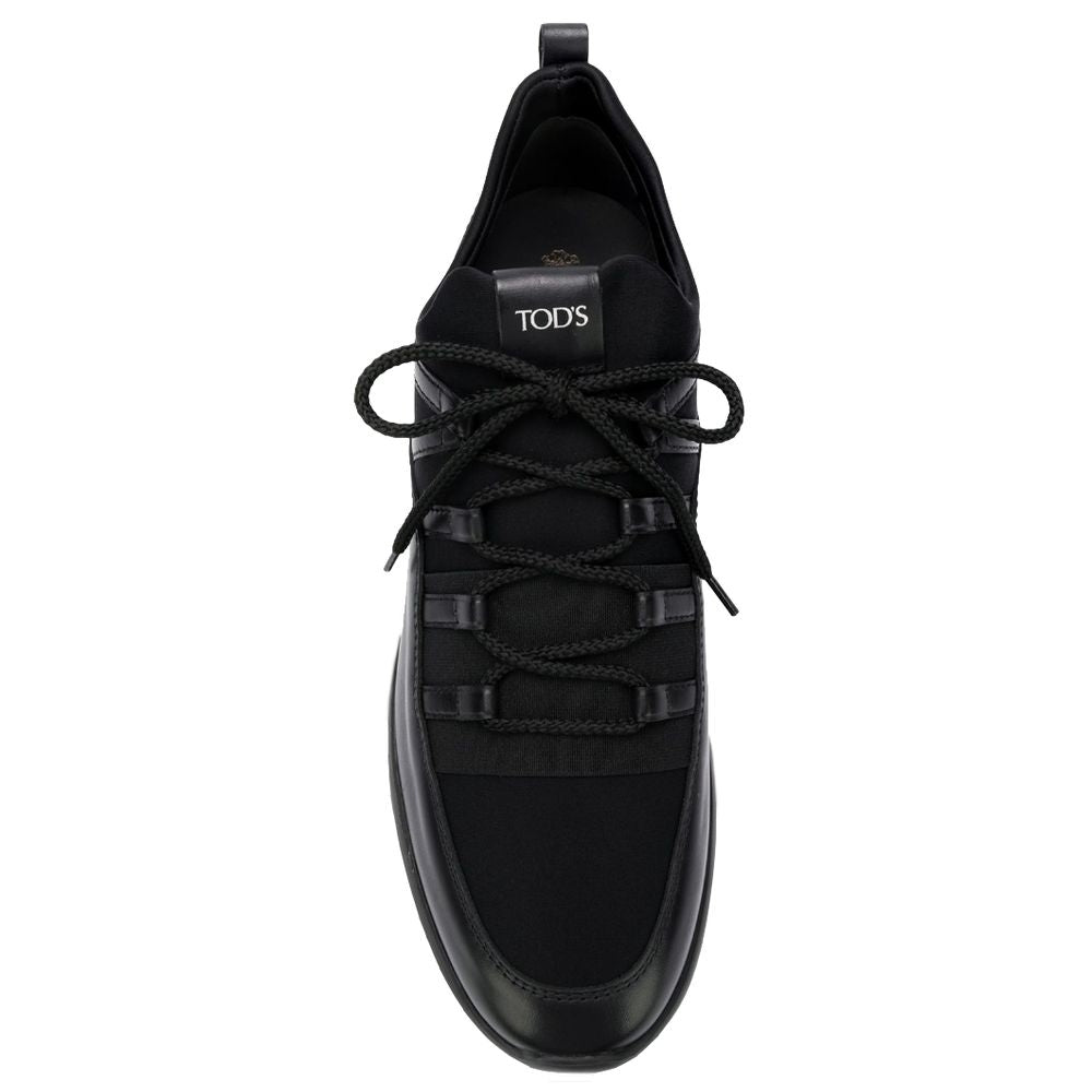 Black Calfskin Leather Men Sneaker