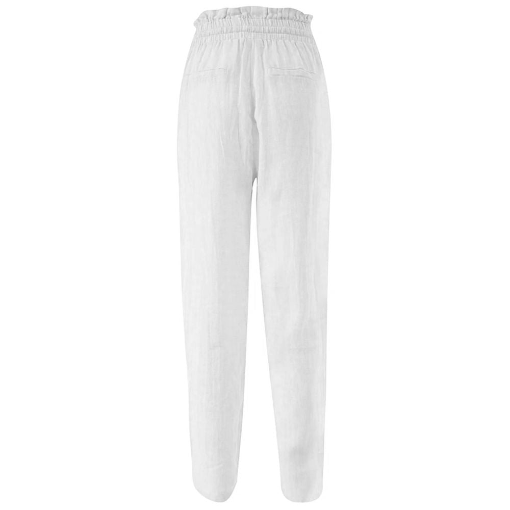 White Linen Jeans & Pant