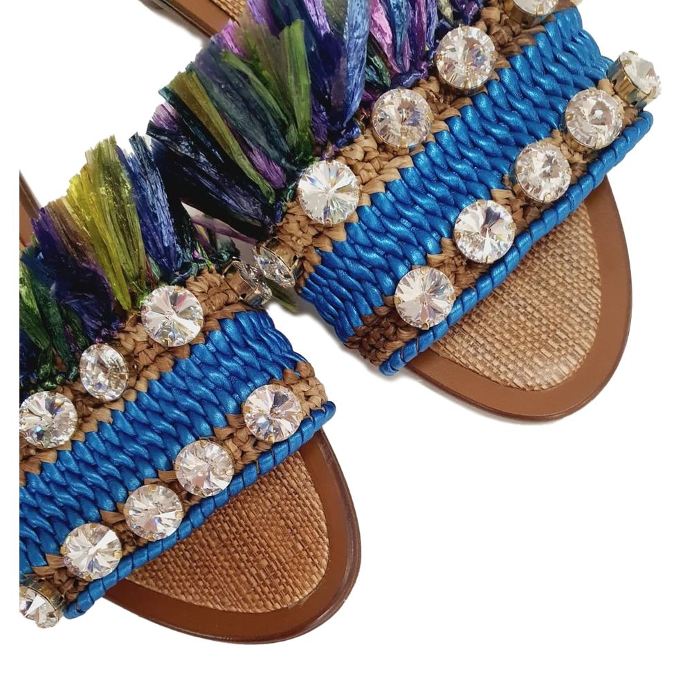 Multicolor Lambskin Women Sandal