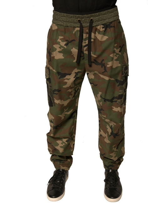 Multicolor Camouflage Cargo Sweatpants Pants