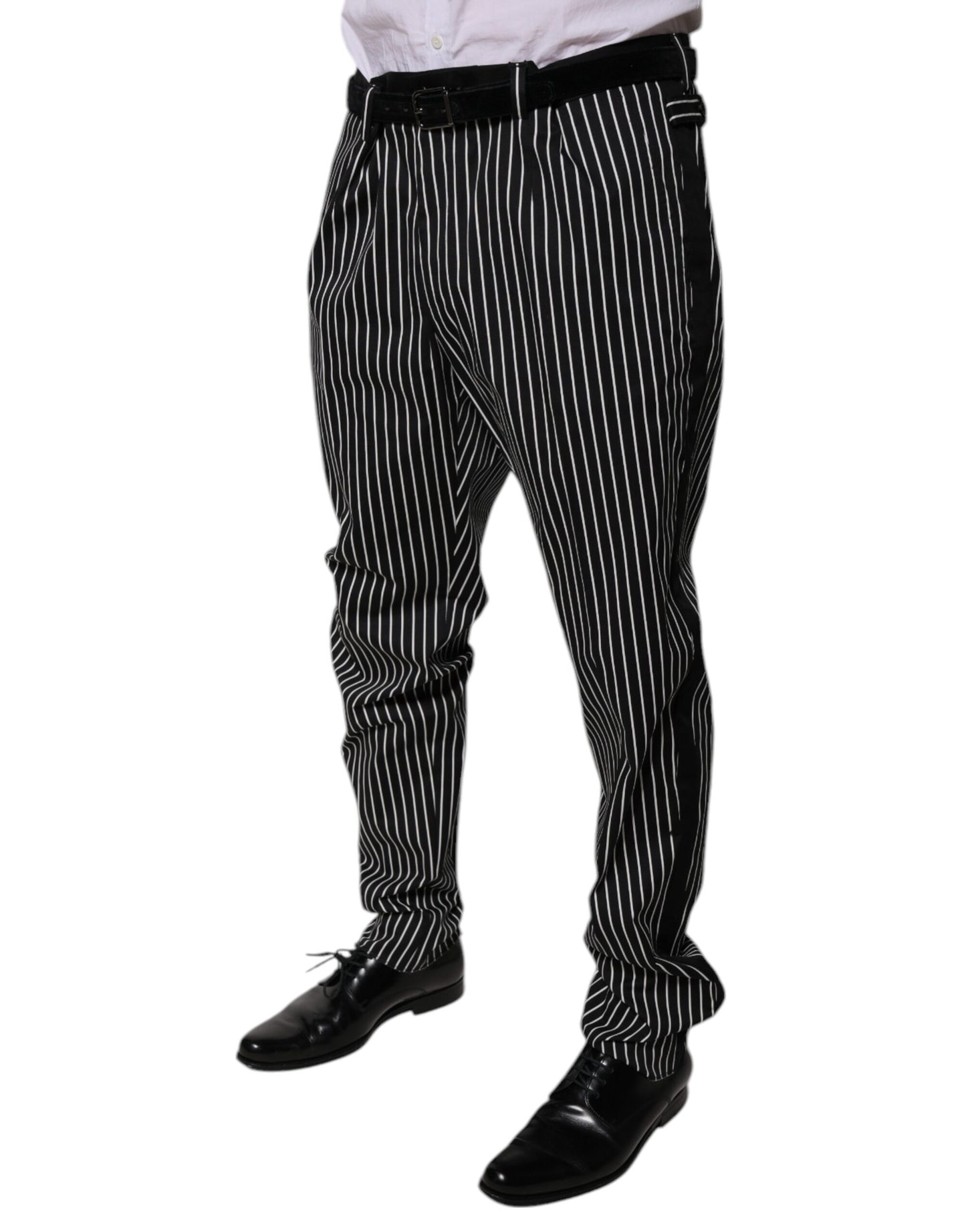 Black Stripes Skinny Dress Pants