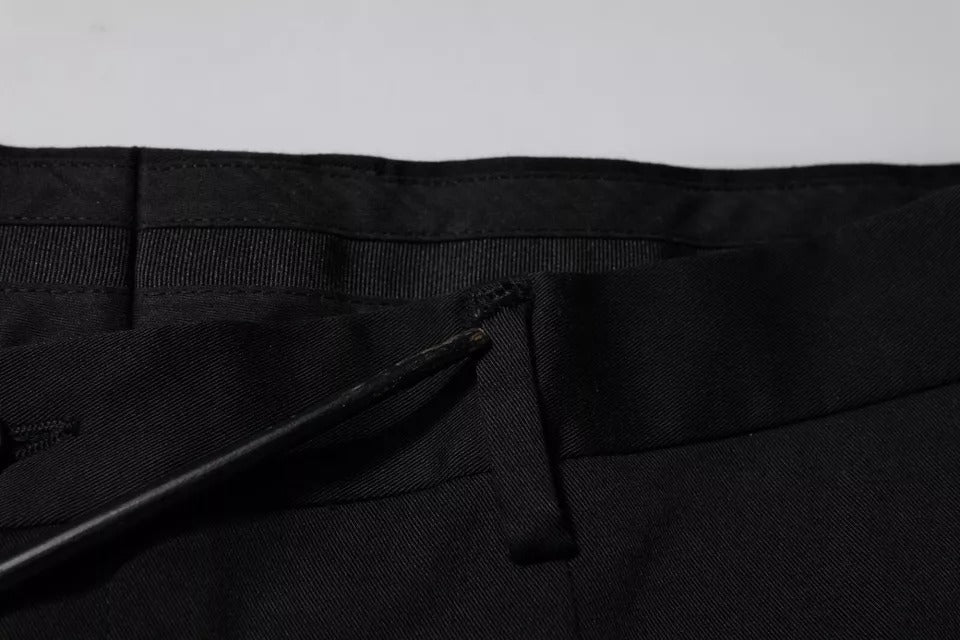 Black Tapered Formal Dress Pants