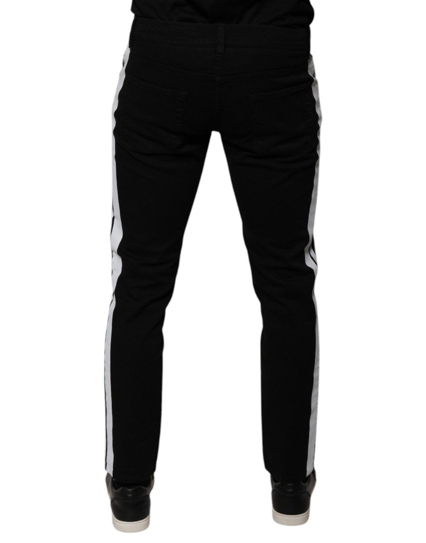 Black Crown White Lining Skinny Denim Jeans