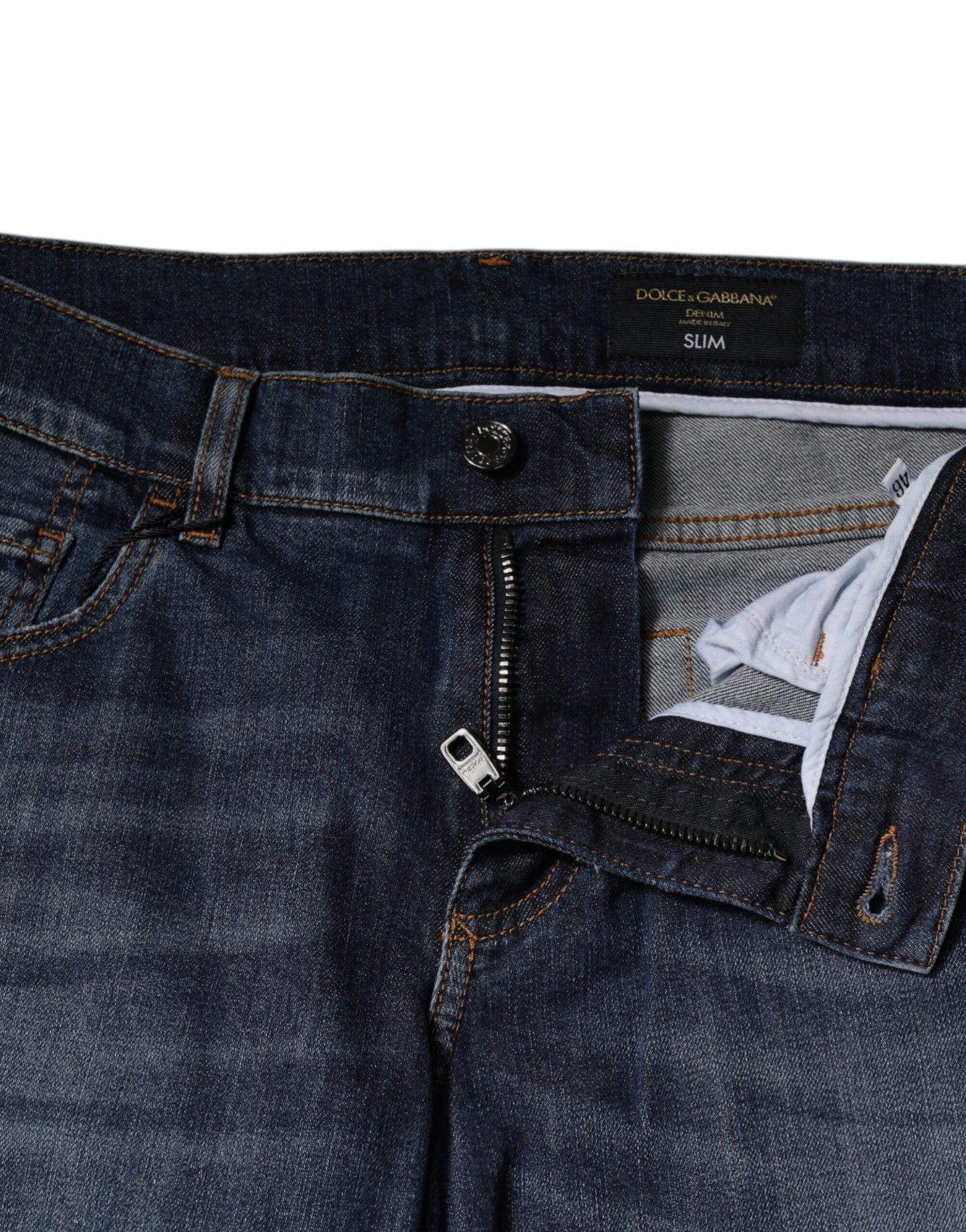 Blue Cotton DG Crown Slim Fit Denim Jeans