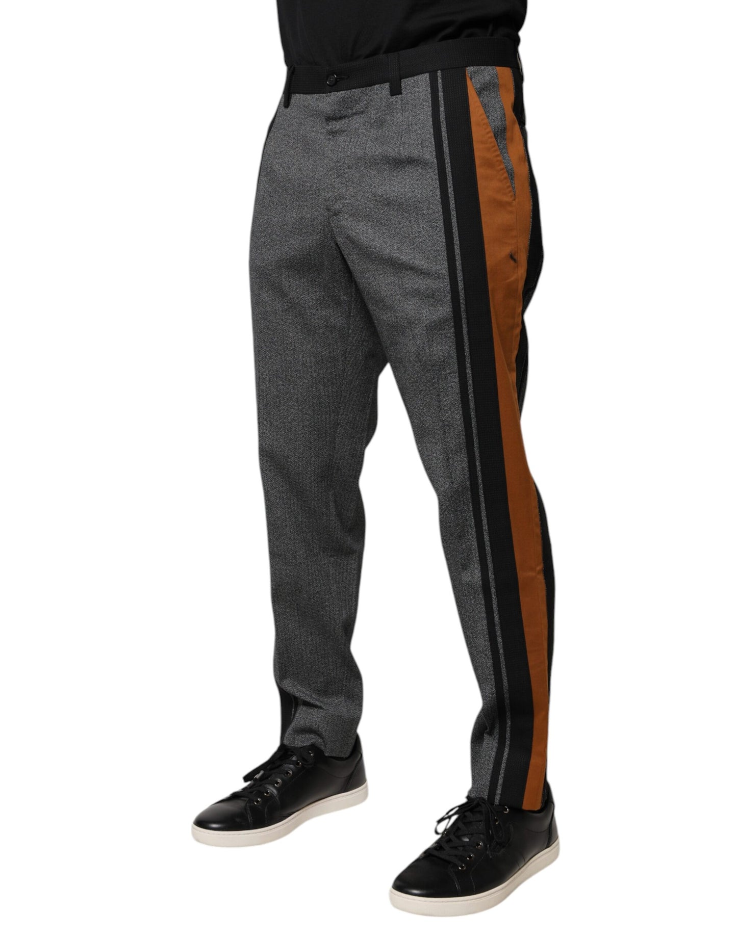 Multicolor Cotton Tapered Dress Formal Pants