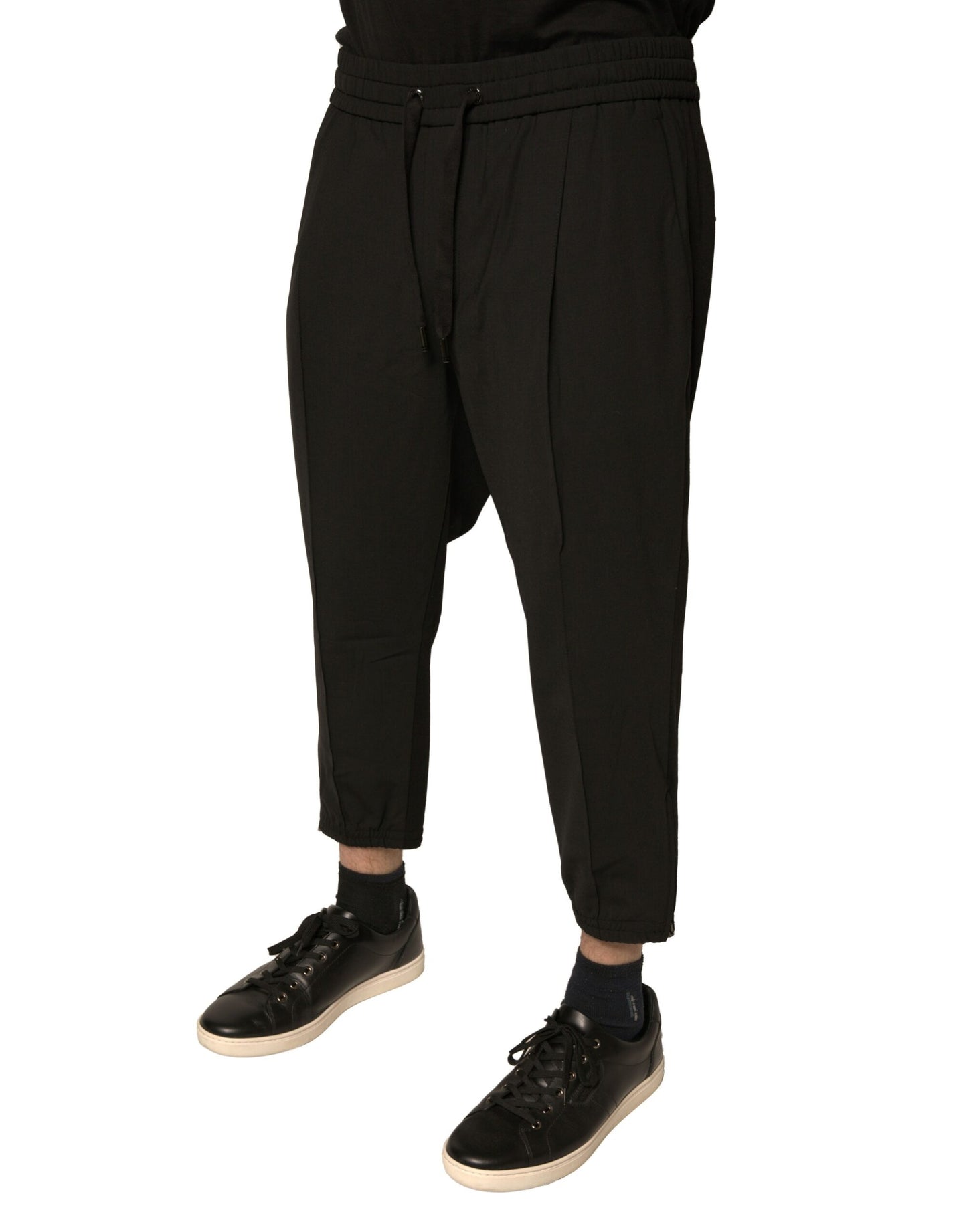 Black Wool Jogger Jogging Pants