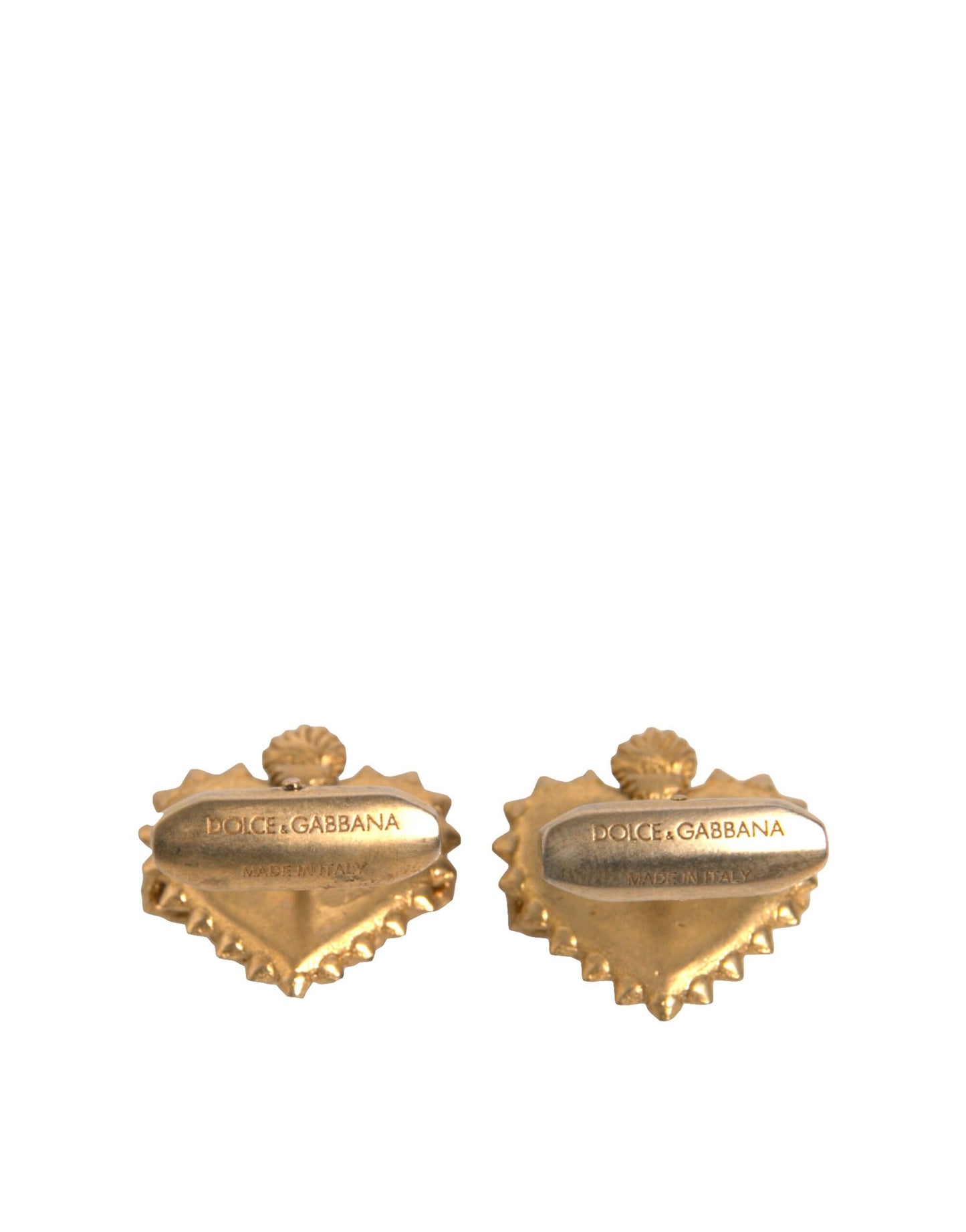 Gold 925 Sterling Silver DG Heart Cufflink