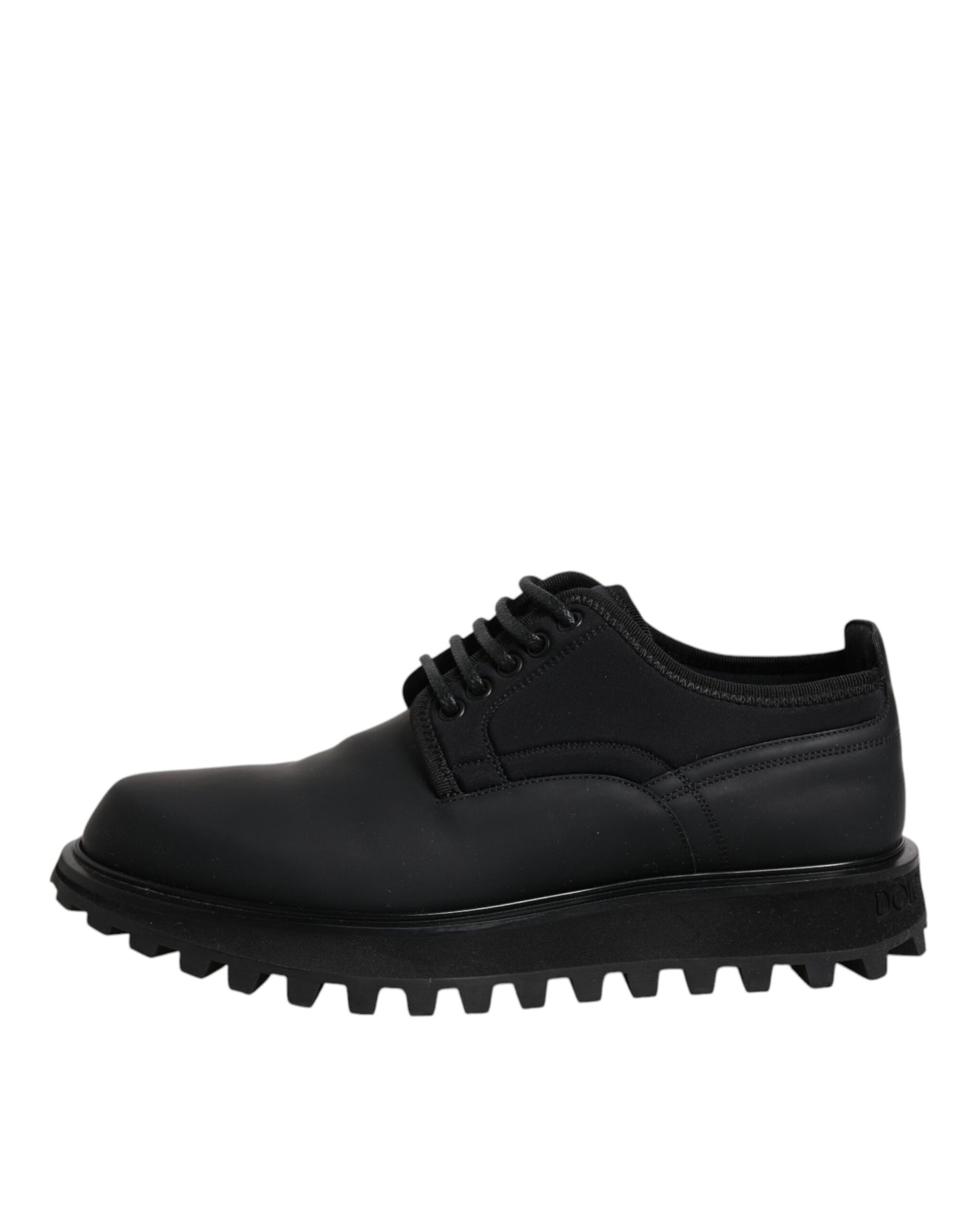 Black Leather Lace Up Trekking Dress Shoes