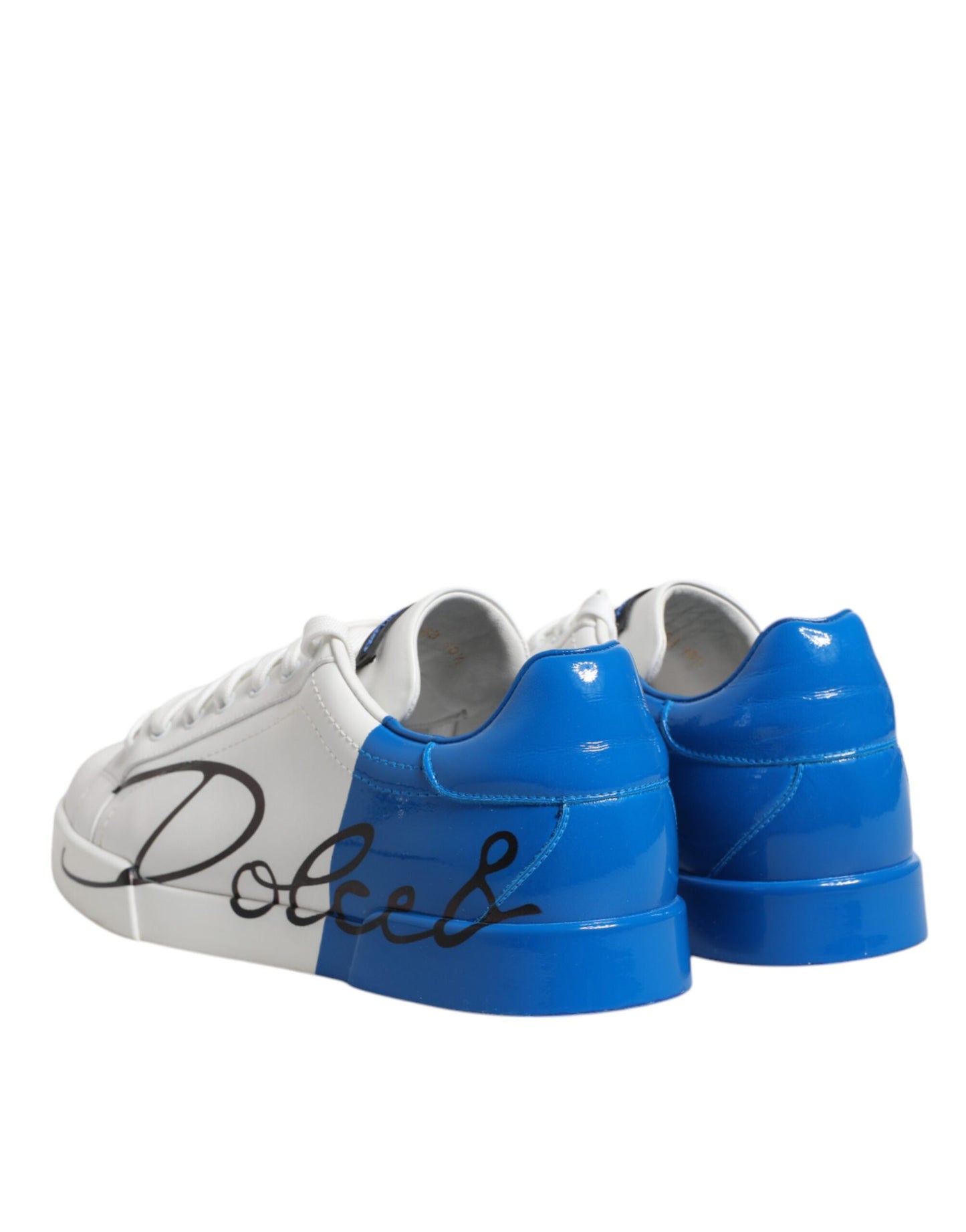 White Blue Portofino Leather Sneakers Shoes