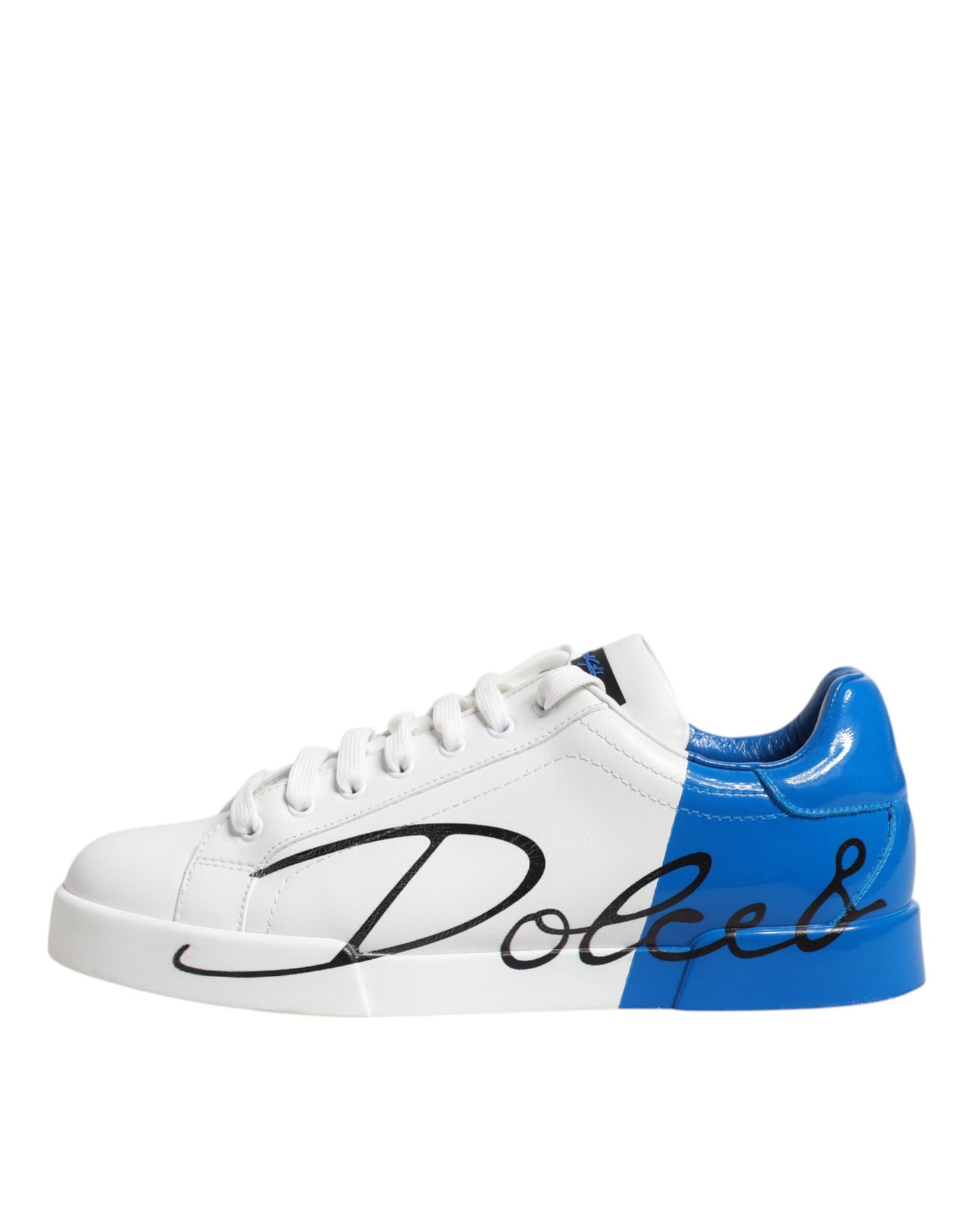 White Blue Portofino Leather Sneakers Shoes