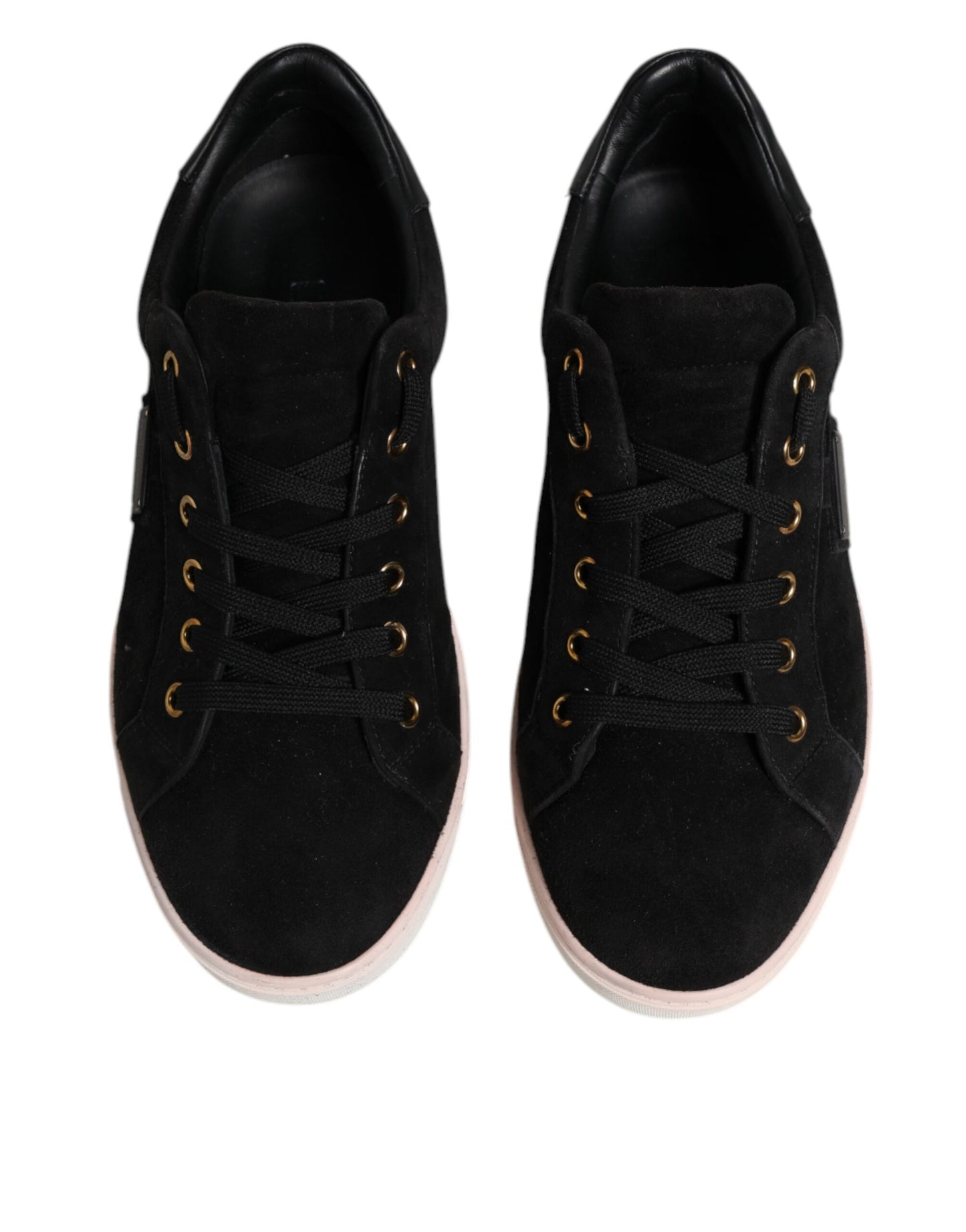 Black Logo Suede Leather Men Sneakers Shoes