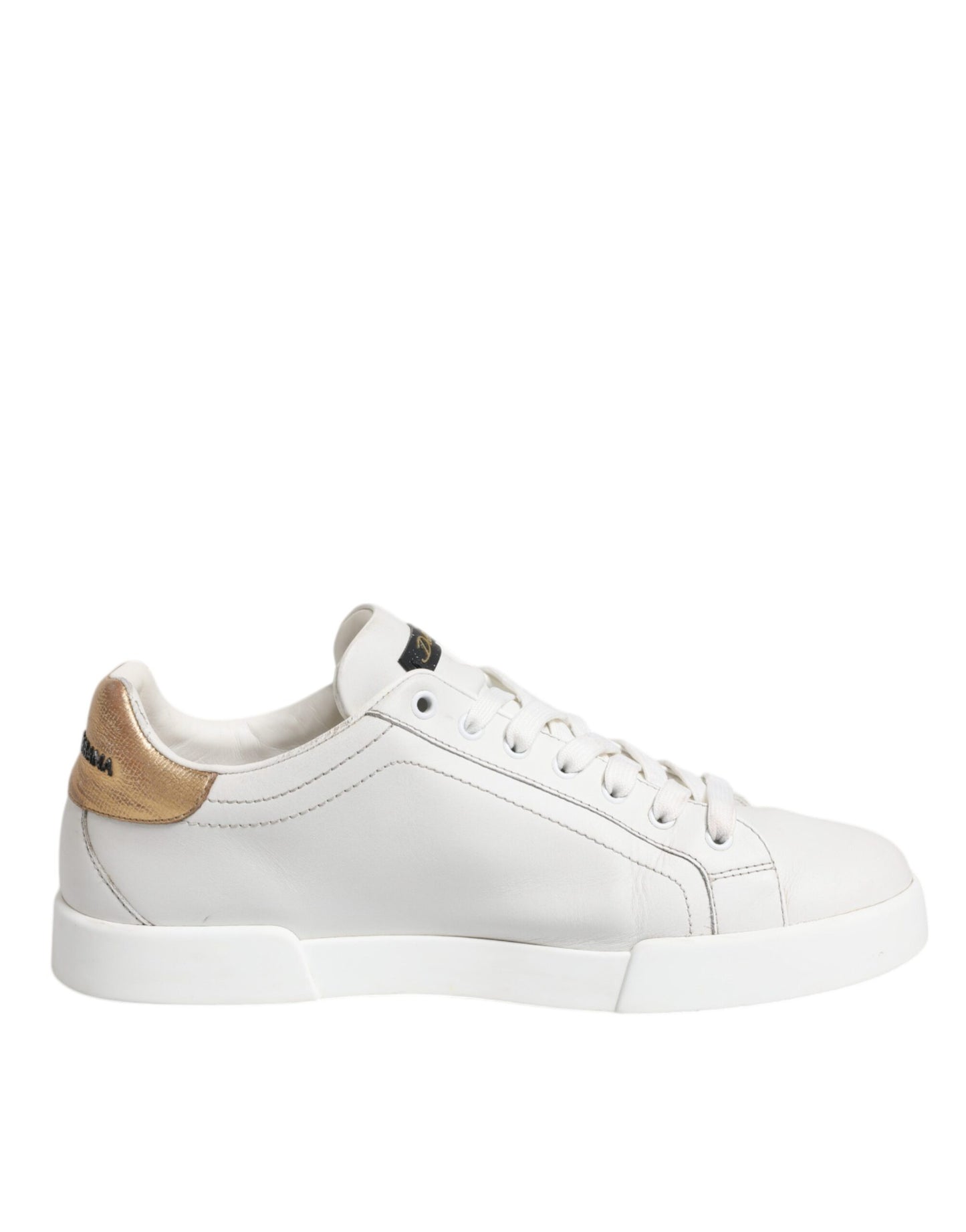 White Crown Patch Portofino Sneakers Shoes