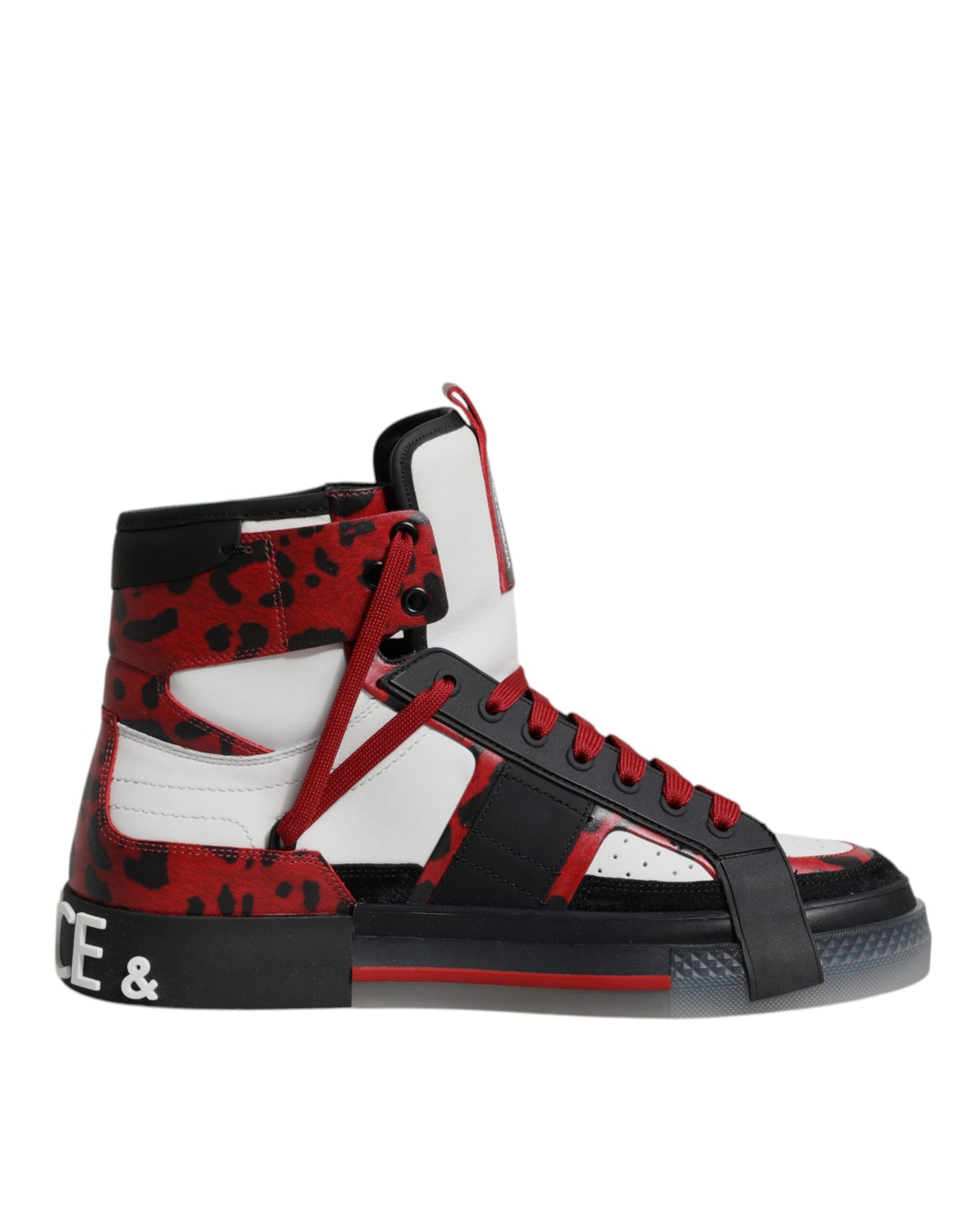 Multicolor Leather High Top Sneakers Shoes