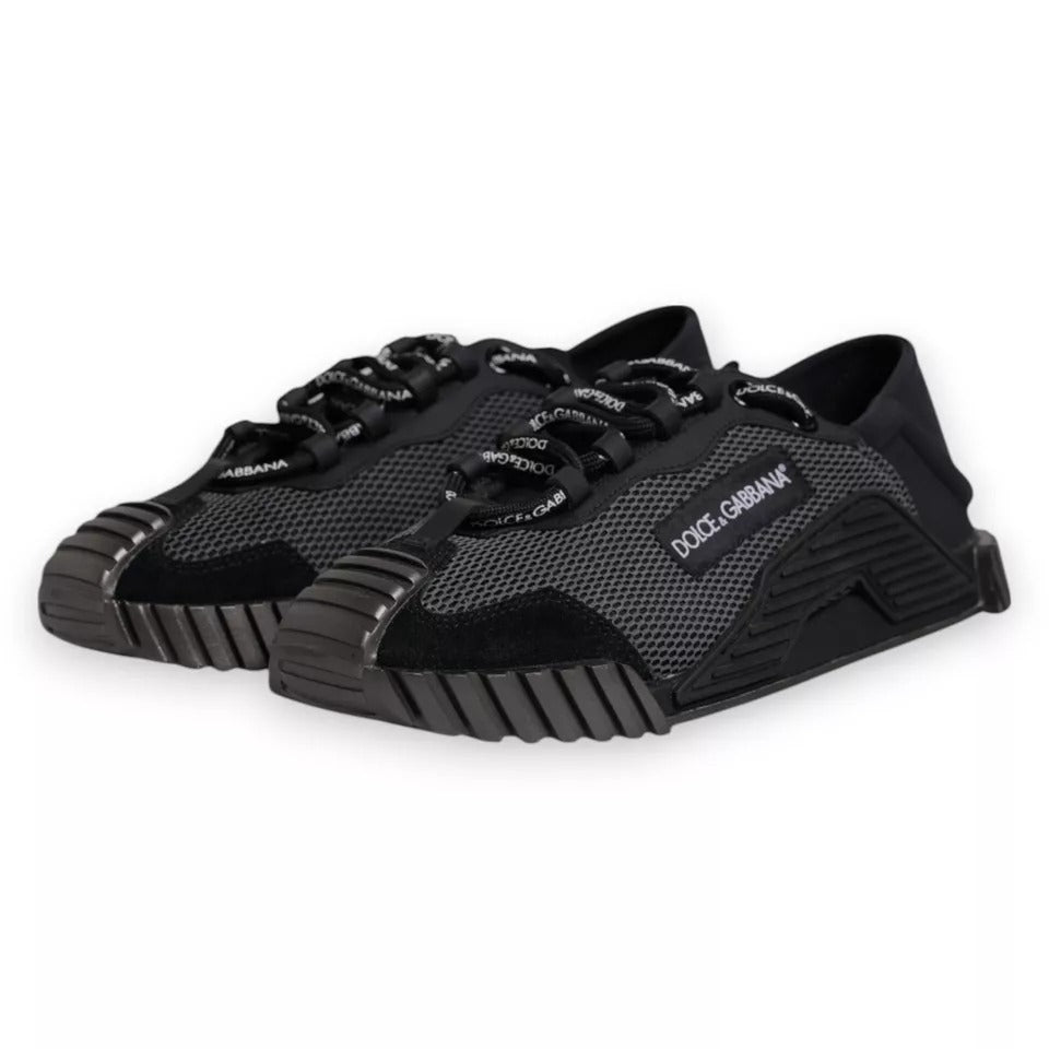 Black Nylon NS1 Low Top Men Sneakers Shoes