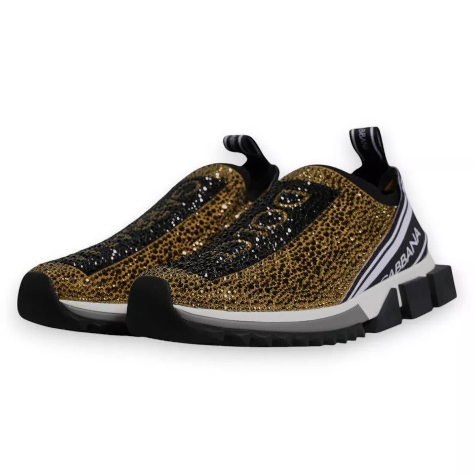 Gold Rhinestones Sorrento Sneakers Shoes