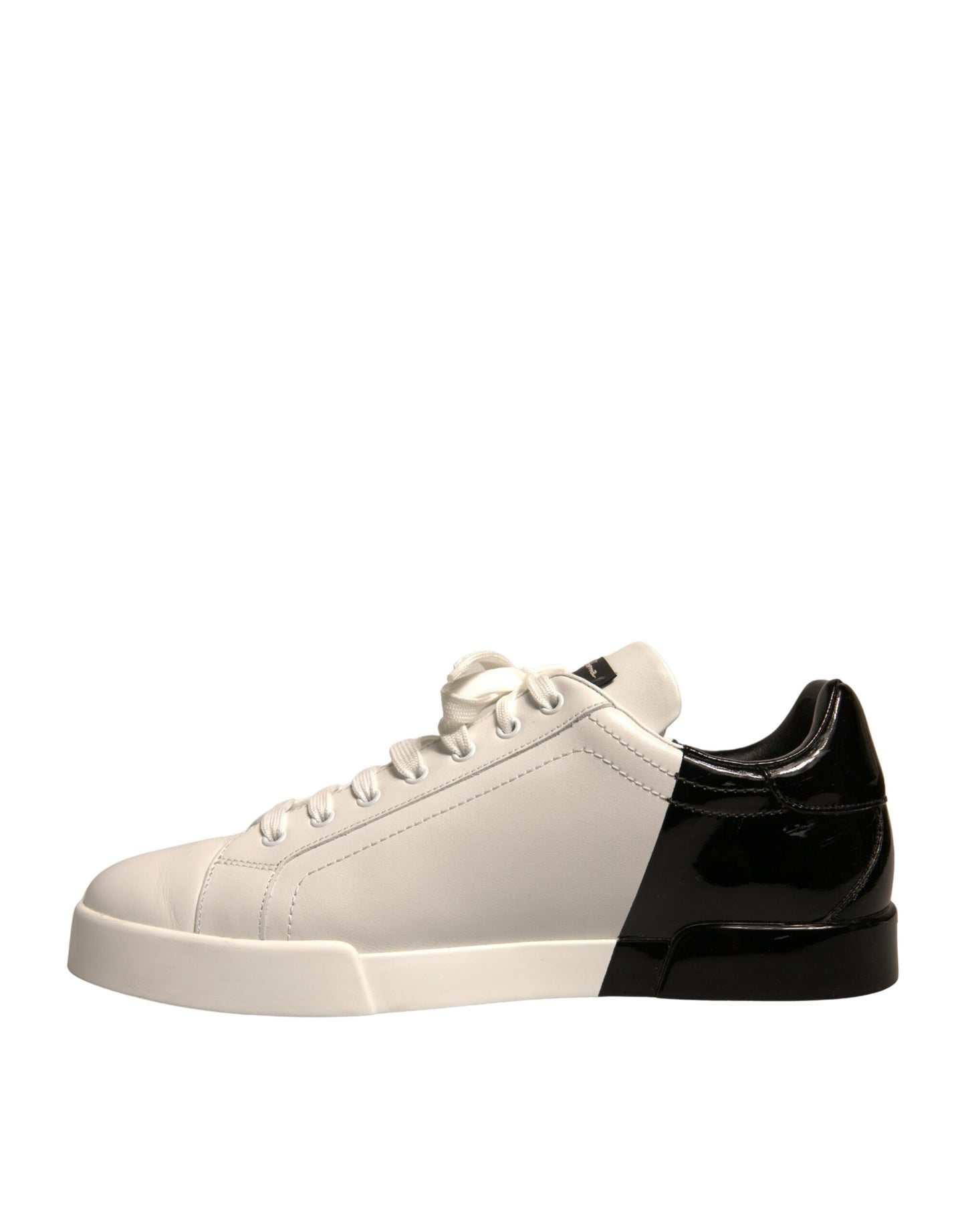 White Black Logo Portofino Sneakers Shoes