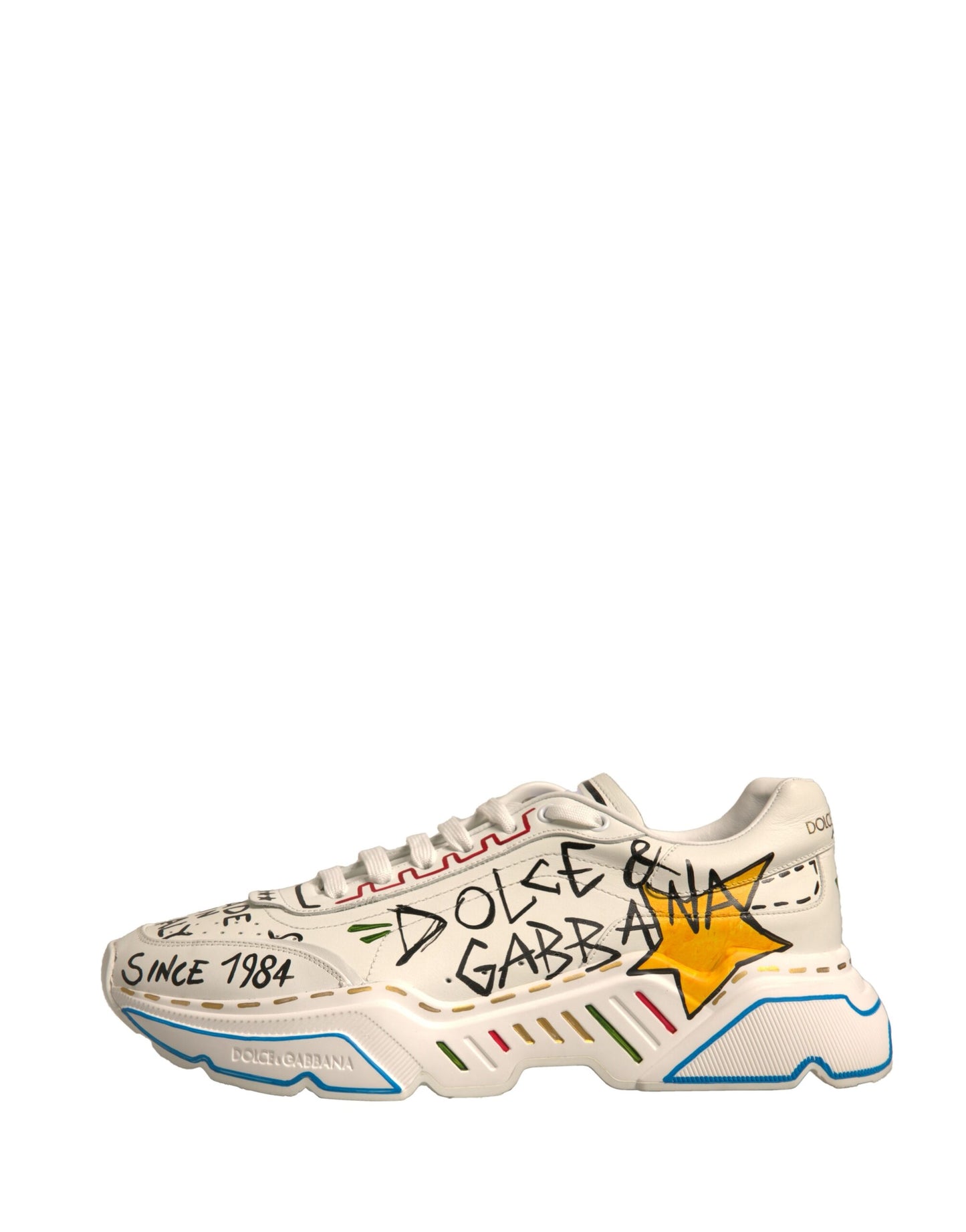 White Daymaster Hand Painted Sneakers Shoes