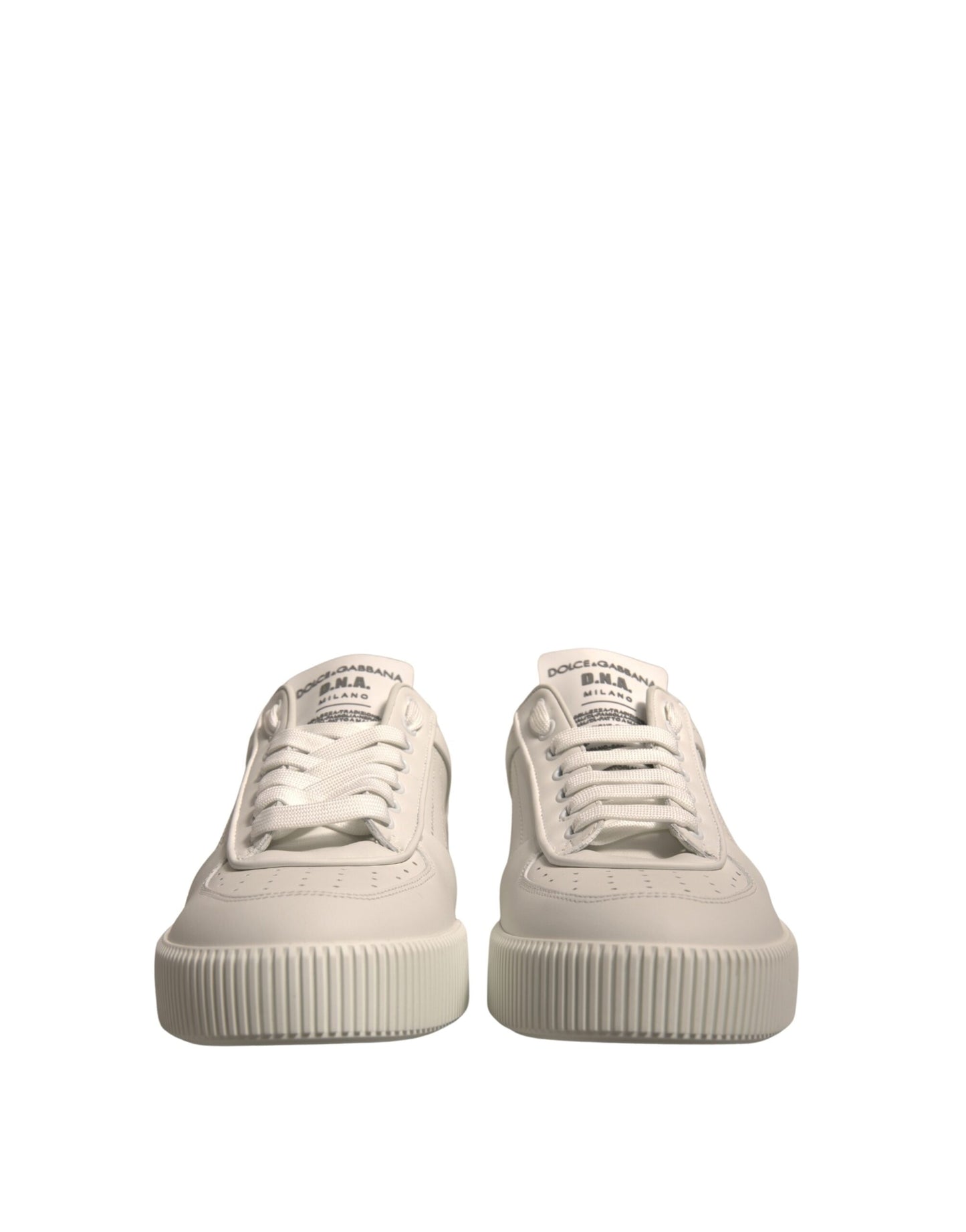 White Miami Leather Low Top Sneakers Shoes