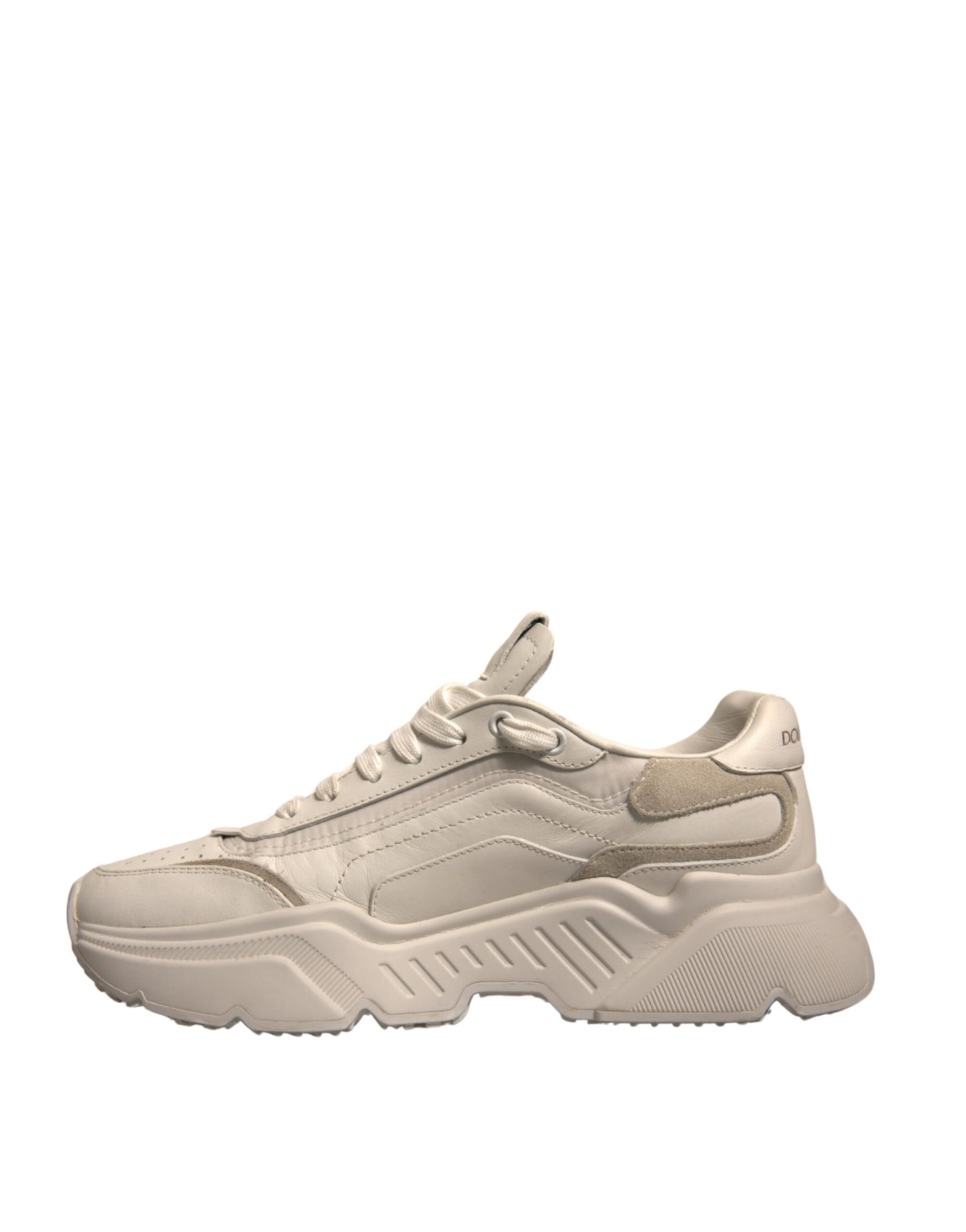 White Daymaster Leather Low Top Sneakers Shoes