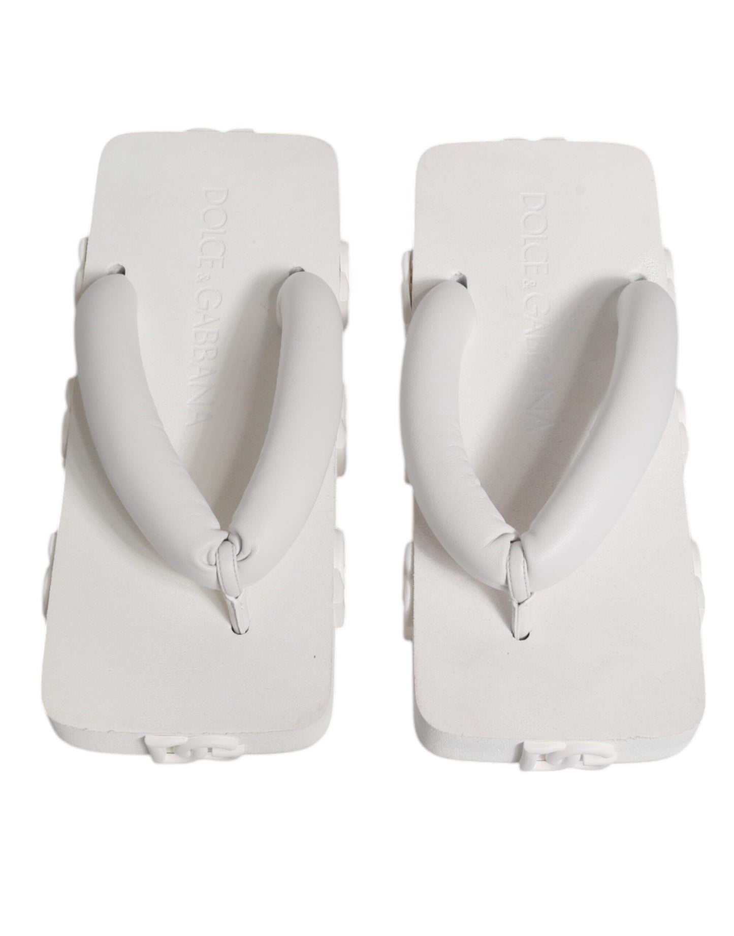 White Rubber Slides Flats Sandals Shoes