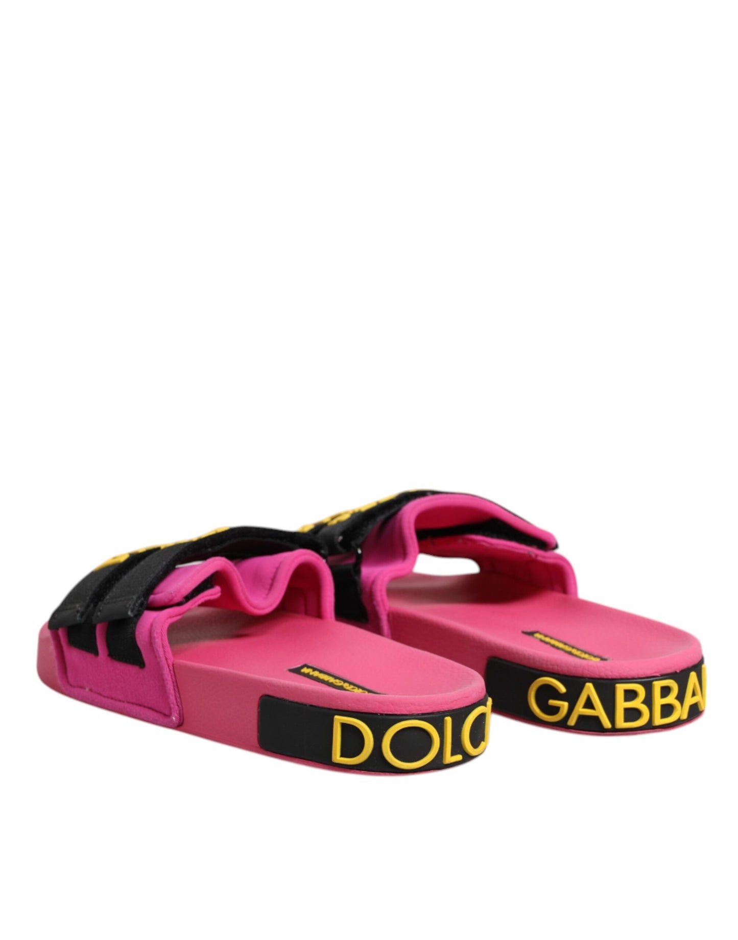 Fuchsia Neoprene Slides Flats Beachwear Shoes