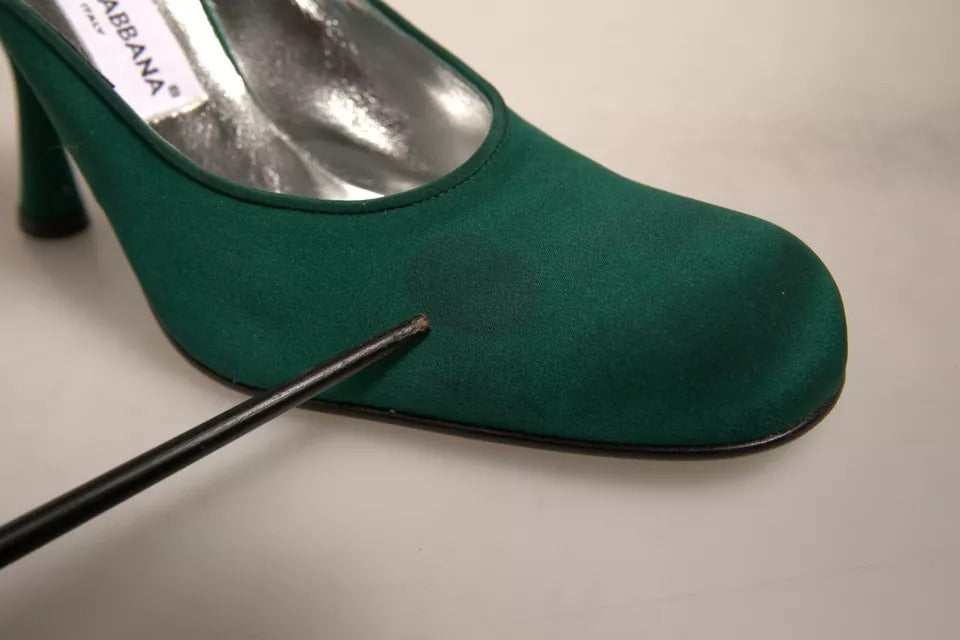 Green Suede Leather High Heel Pumps Shoes