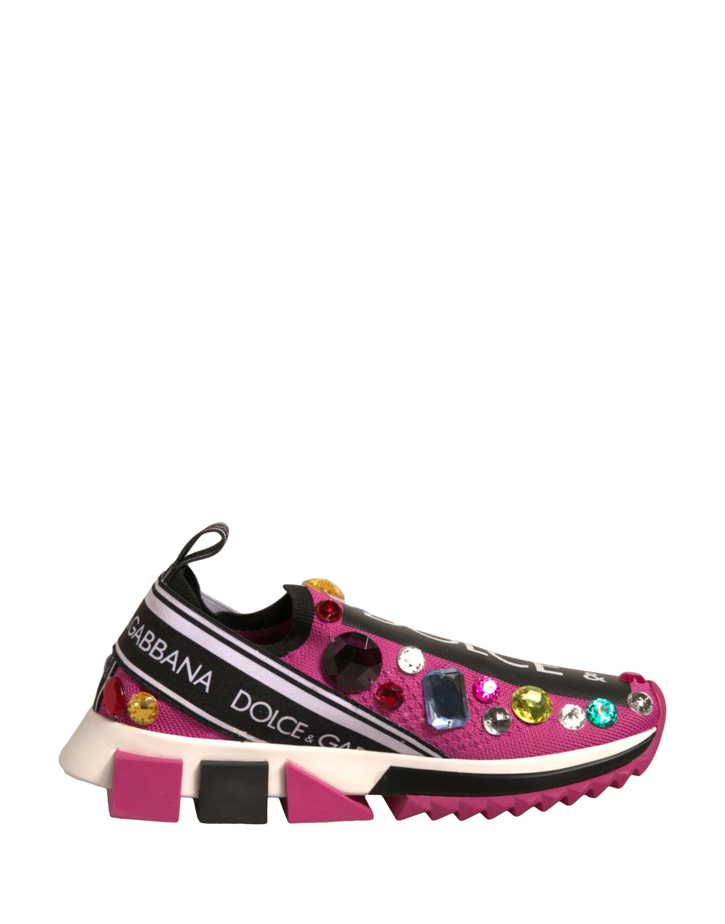 Pink Sorrento Crystals Low Top Sneakers Shoes