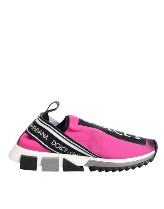 Fuchsia White Slip On Sorrento Sneakers Shoes