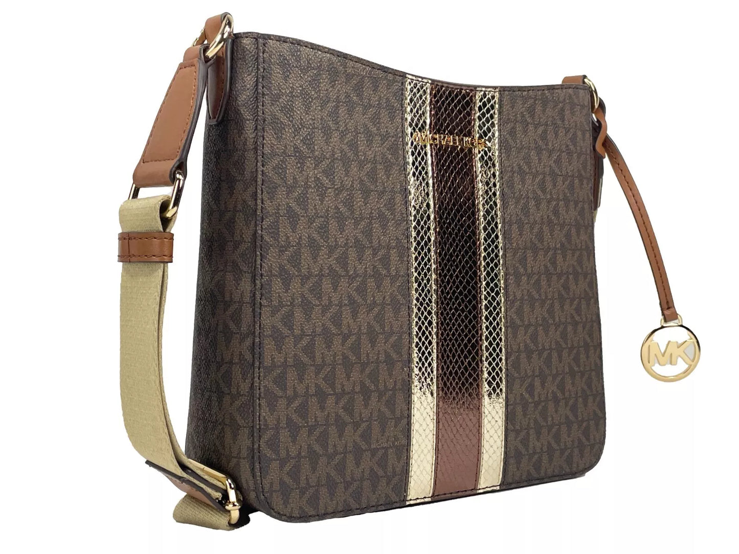 Jet Set Small Messenger Crossbody Bag Brown