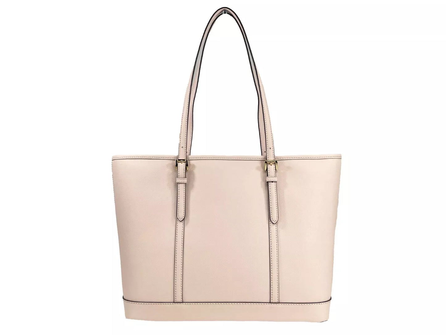 Large Zip Top Tote Carryall Bag Powder Blush Pink