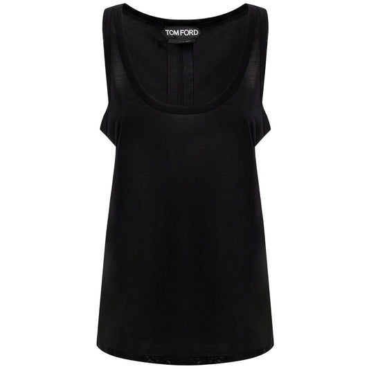 Black Silk Tops & T-Shirt