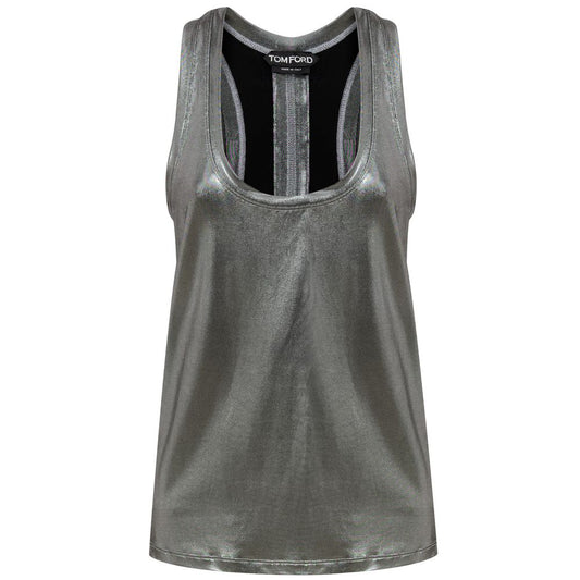 Silver Viscose Tops & T-Shirt