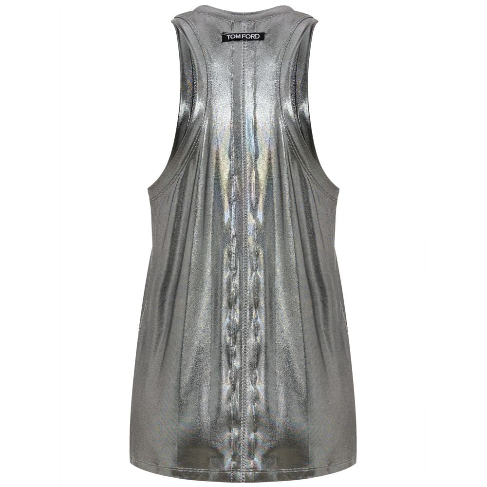 Silver Viscose Tops & T-Shirt