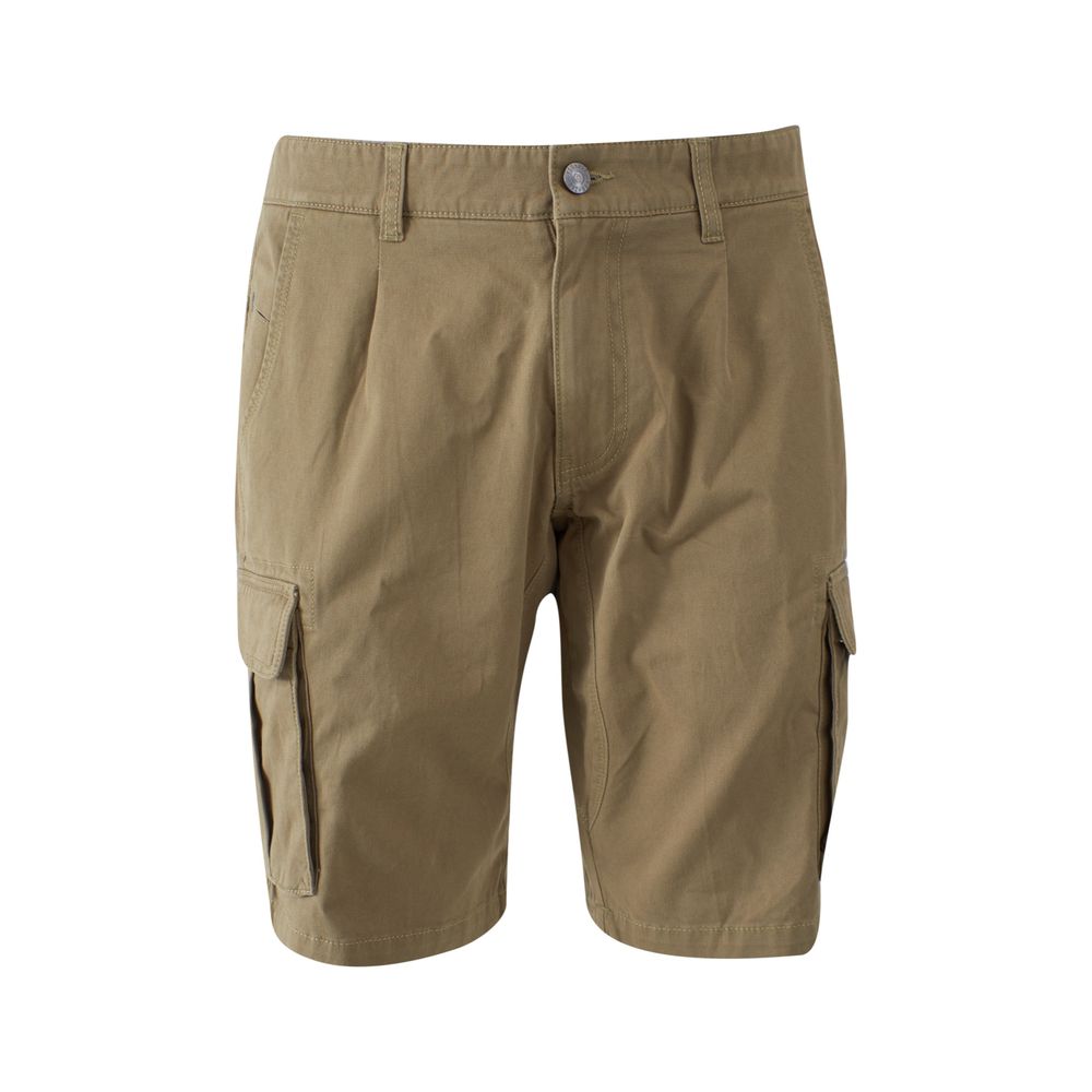 Beige Cotton Men Bermuda Short