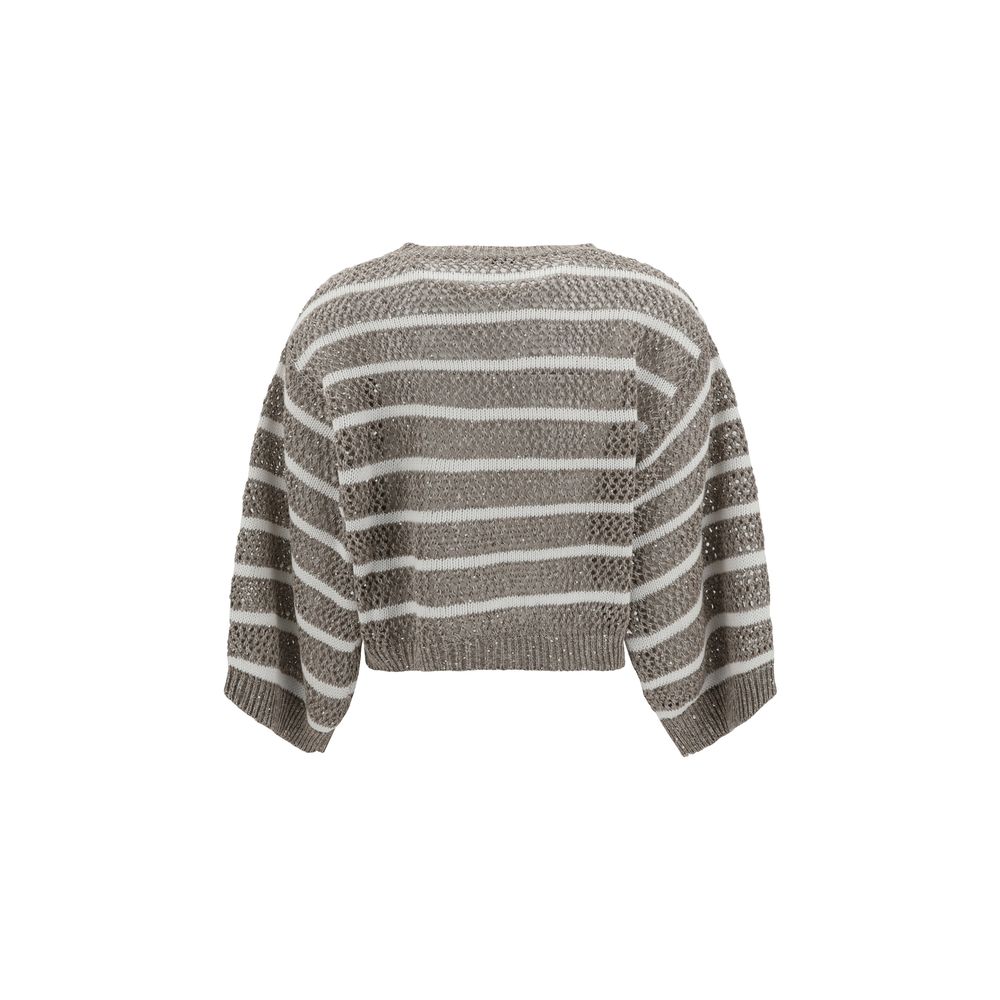 Sweater in perforated knit