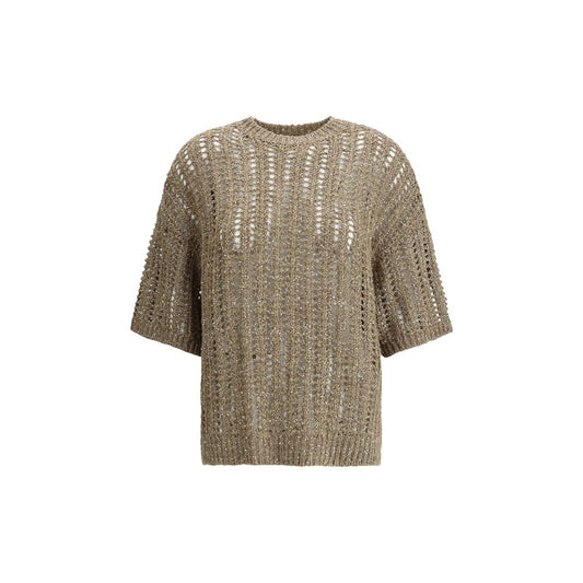 Sweater in perforated knit