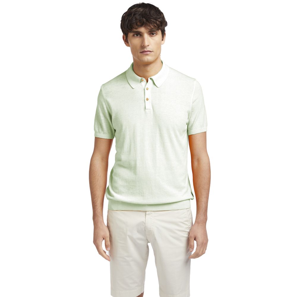 Green Cotton Polo Shirt