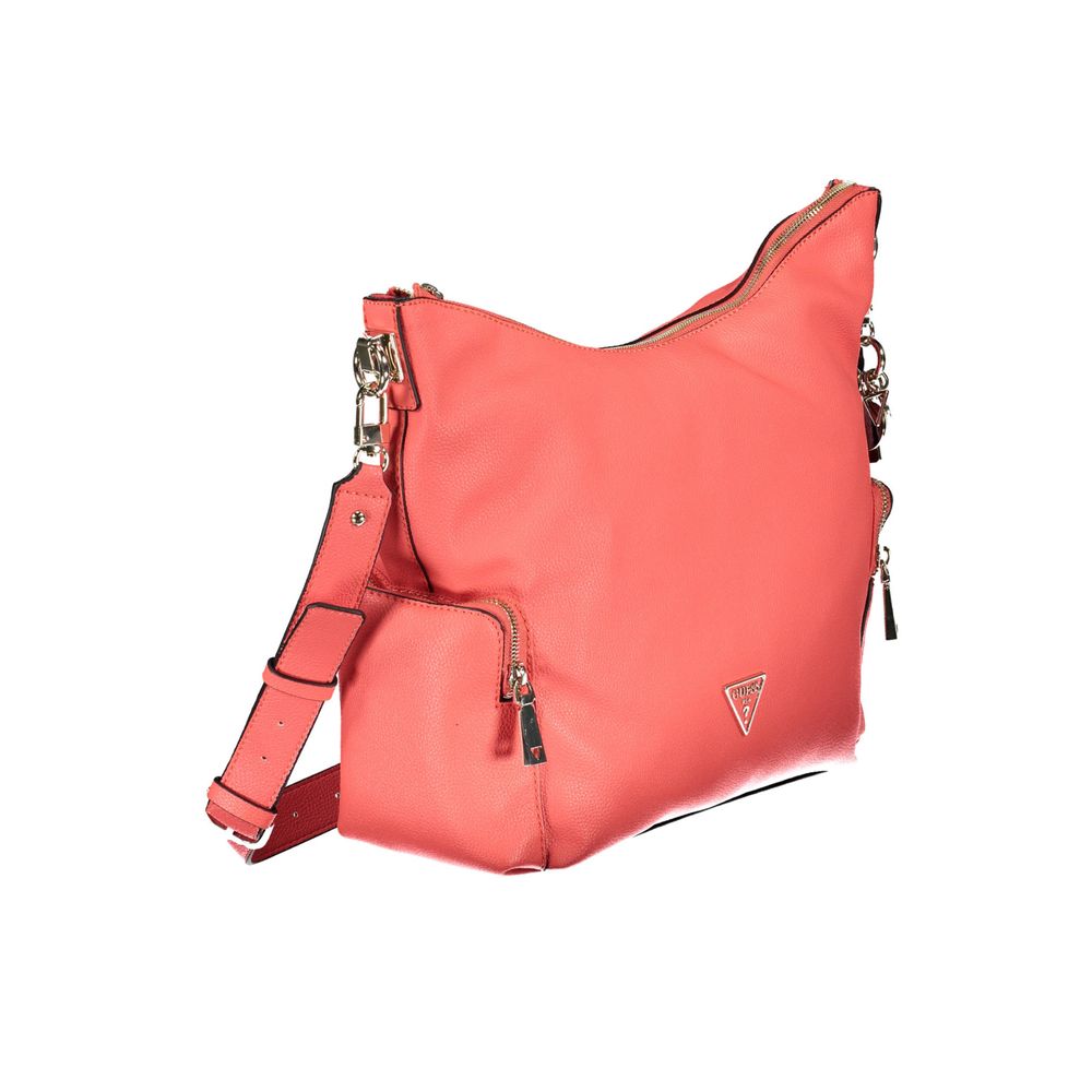 Pink Polyethylene Women Handbag