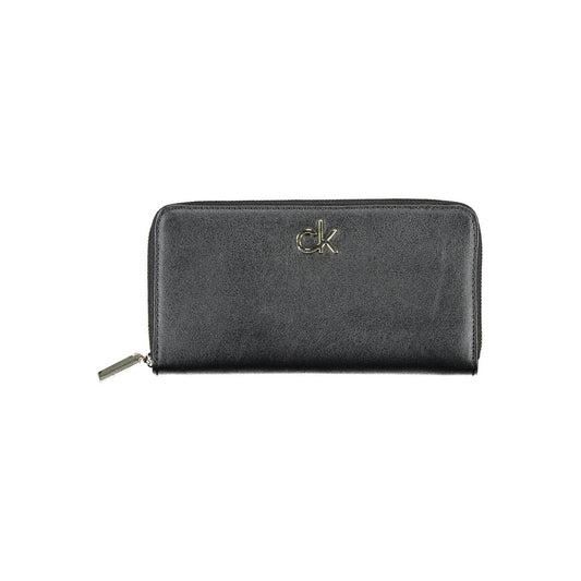 Black Polyvinylchloride Women Wallet