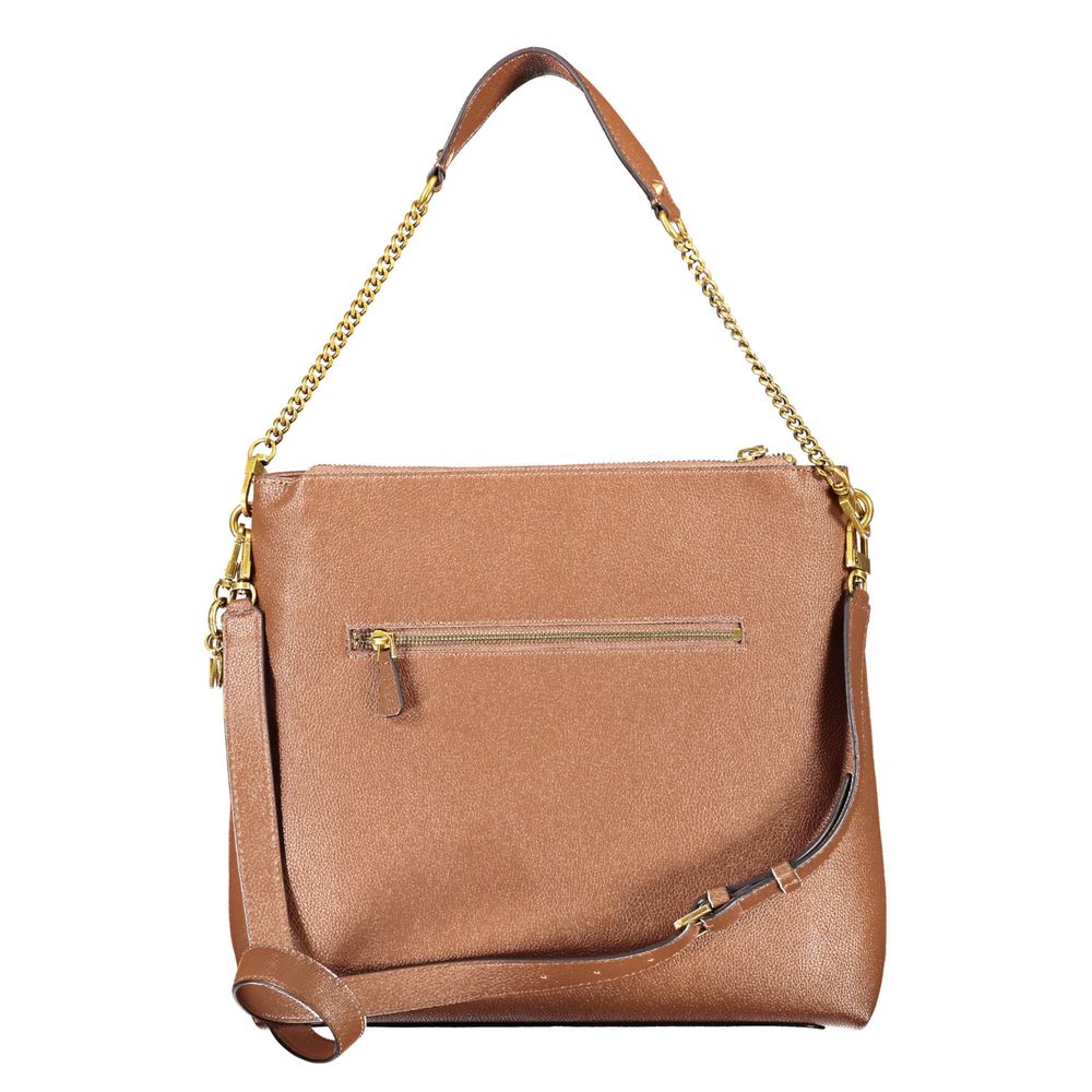 Brown Polyethylene Women Handbag