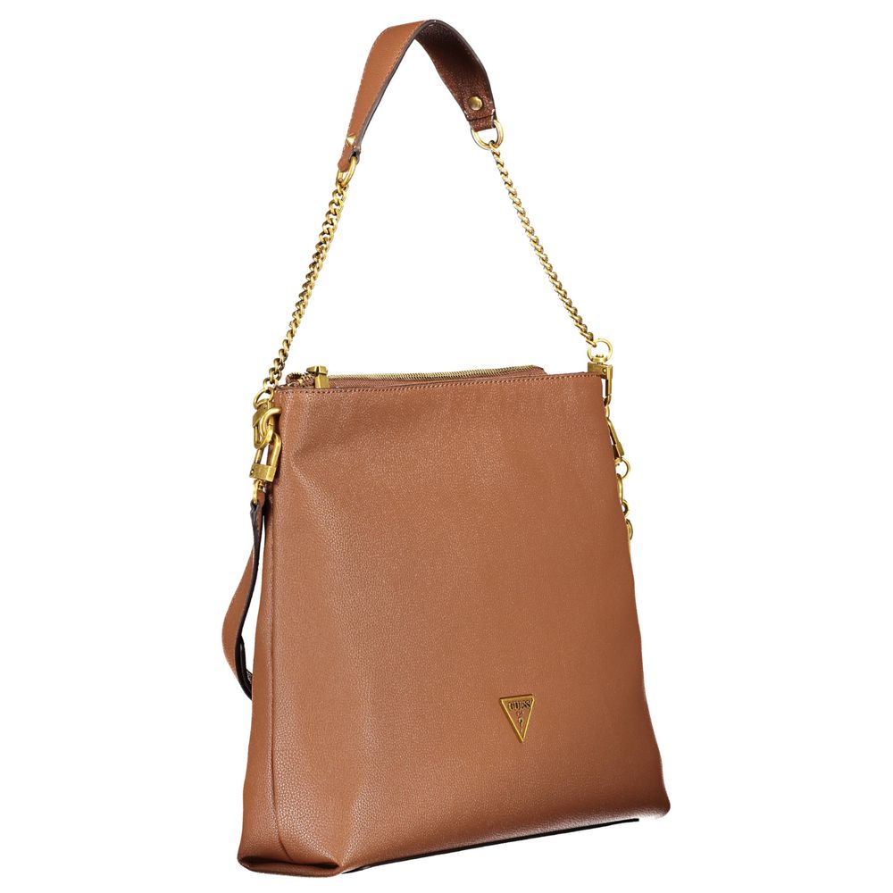 Brown Polyethylene Women Handbag