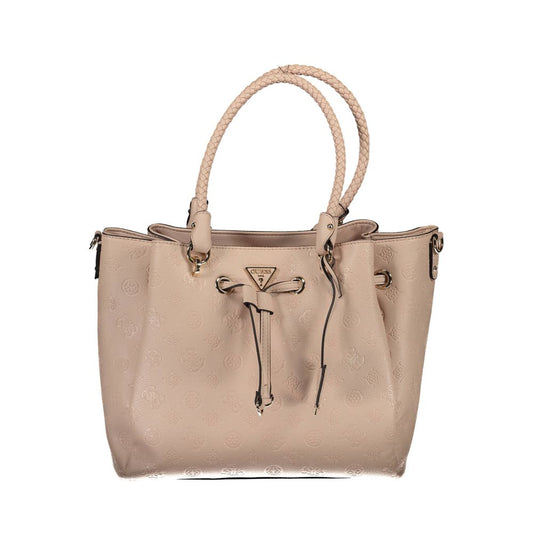 Pink Polyethylene Women Handbag