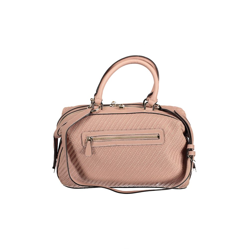 Pink Polyethylene Women Handbag