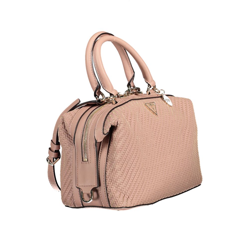 Pink Polyethylene Women Handbag