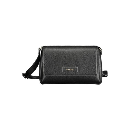 Black Polyester Women Handbag