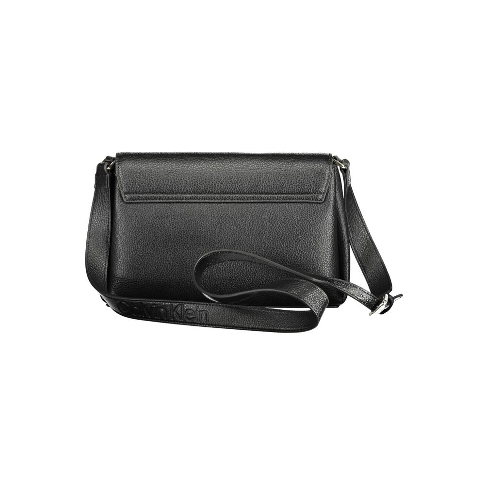 Black Polyester Women Handbag