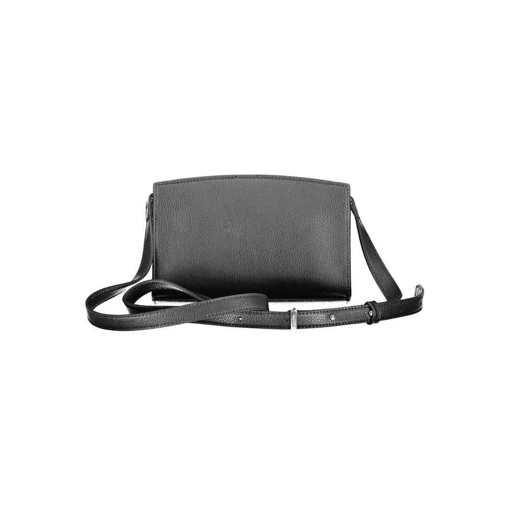 Black Polyester Women Handbag