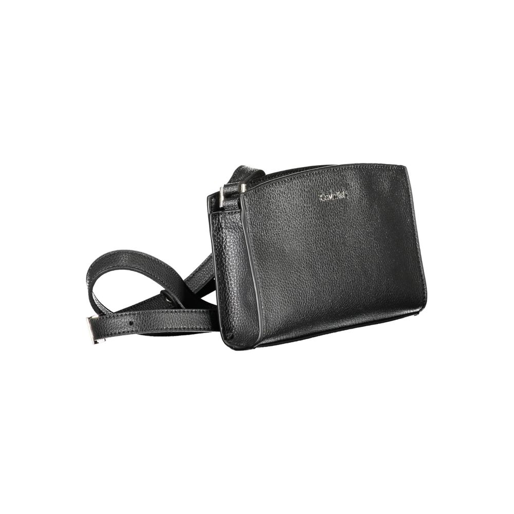 Black Polyester Women Handbag