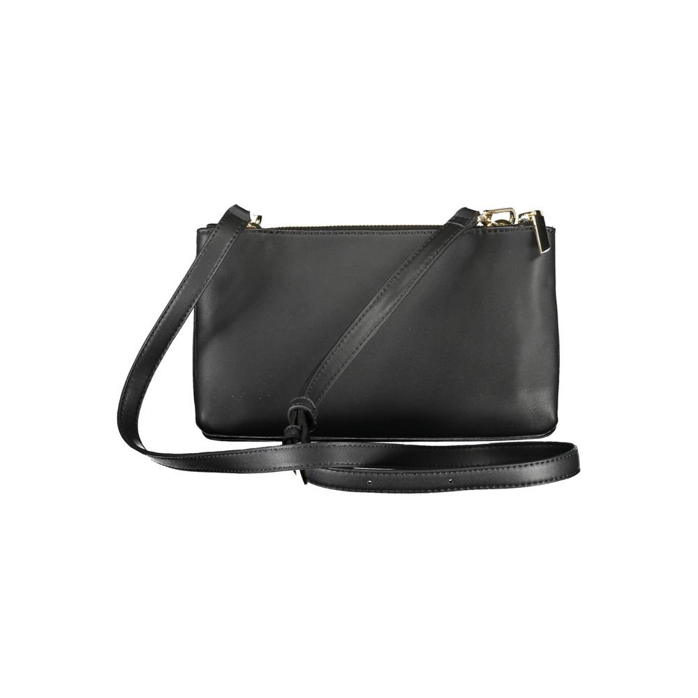 Black Polyester Women Handbag